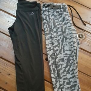 2 pairs womens cropped leggings